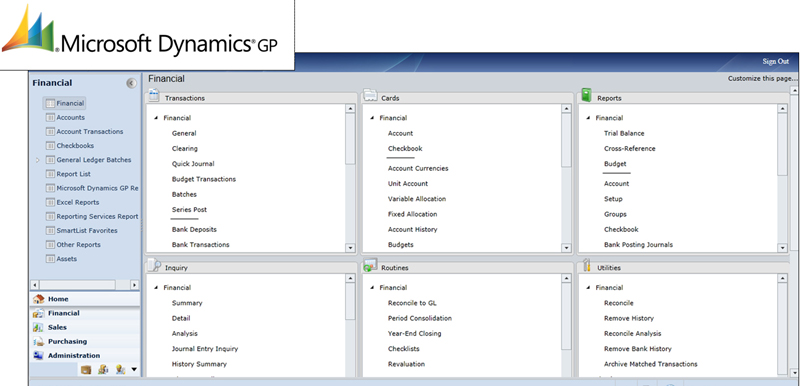 Microsoft GP Accounting Services